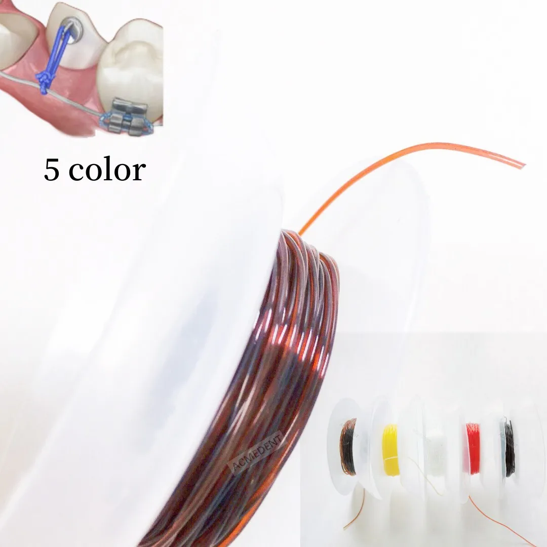 

Dental Power Solid Thread Archwire Orthodontic Elastic Wires 5 Color 3 Size