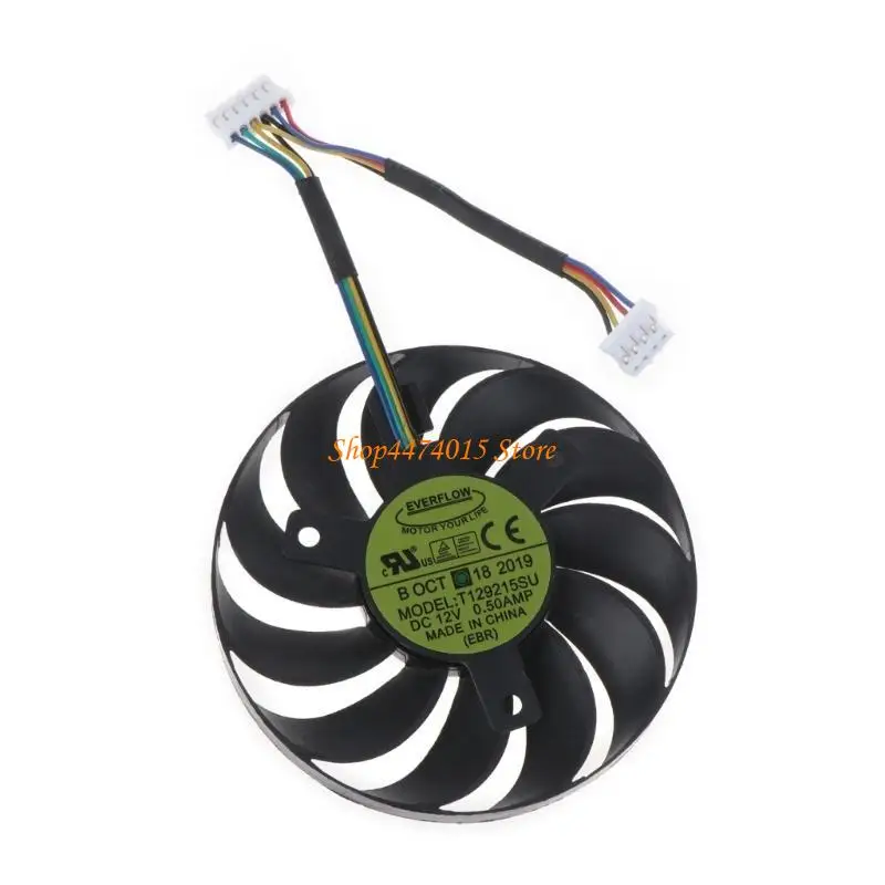 

K1AA Graphics Card Cooling VGA Fan 4Pin 12V for Radeon RX 5700 XT 8GB TUF EVO