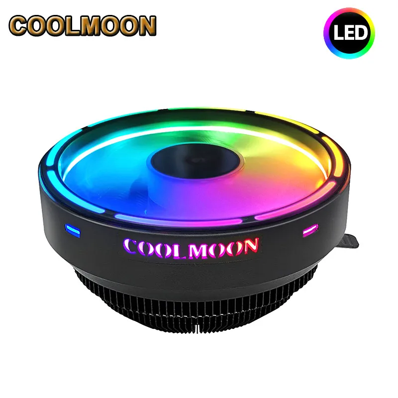 

Низкопрофильный процессор CoolMoon ARGB для Intel LGA115×/LGA775, AMD FM2/FM1/AM3/AM4/AM2/940/939 120 мм охлаждающий вентилятор
