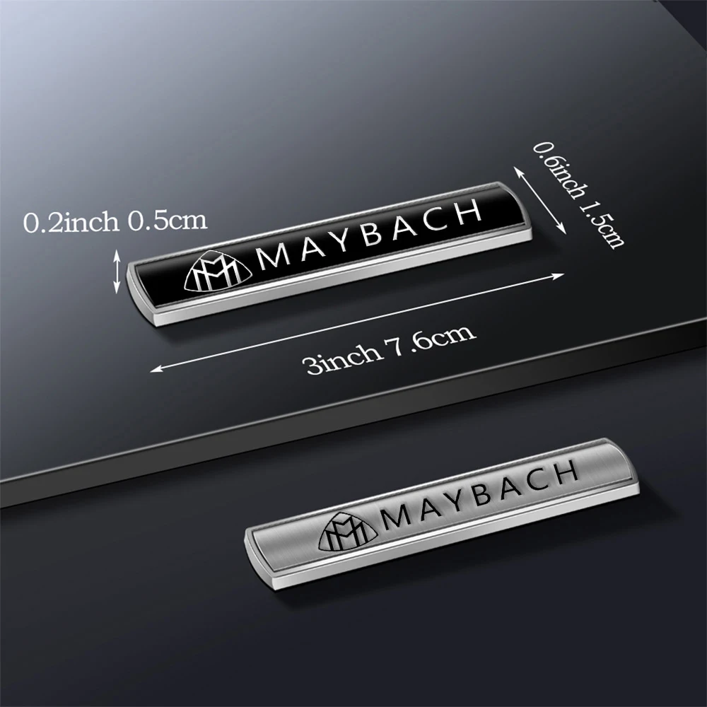 1pc 3D Maybach Metal Car Emblem Seat Logo Clips Console Decoration Badge Sticker Car Backrest Headrest Emblem Accessories