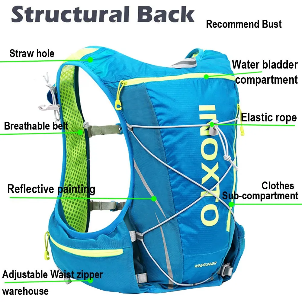 NEWBOLER Running Hydrating Vest Backpack 8L, Cycling Hydrating Backpack Hiking Marathon Hydrating, With 2L Water Bag