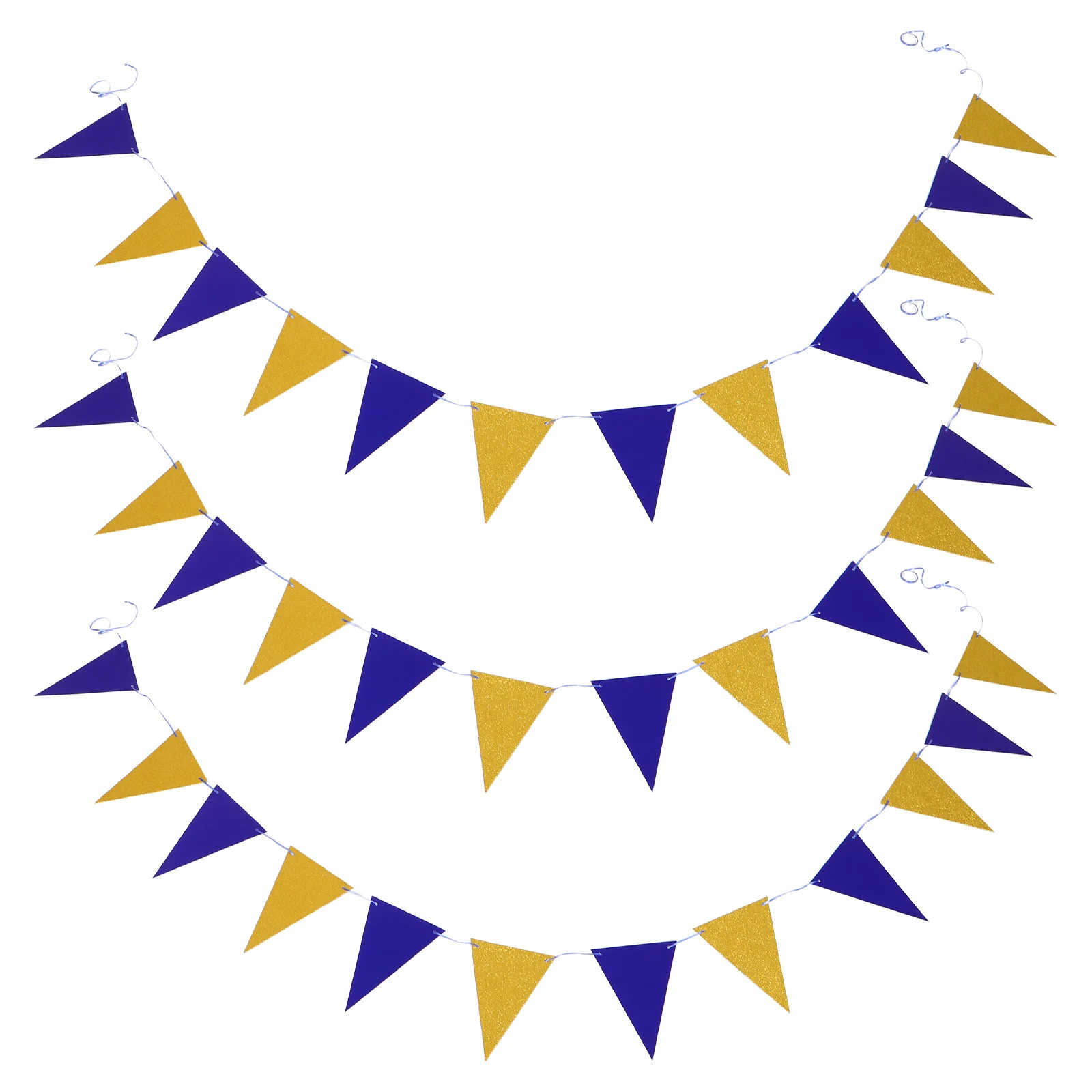 

3Pcs Multicolor Triangle Flag Banner Pennant Bunting Party Decorations Birthday Carnival Baby Shower Festival Hanging Garland