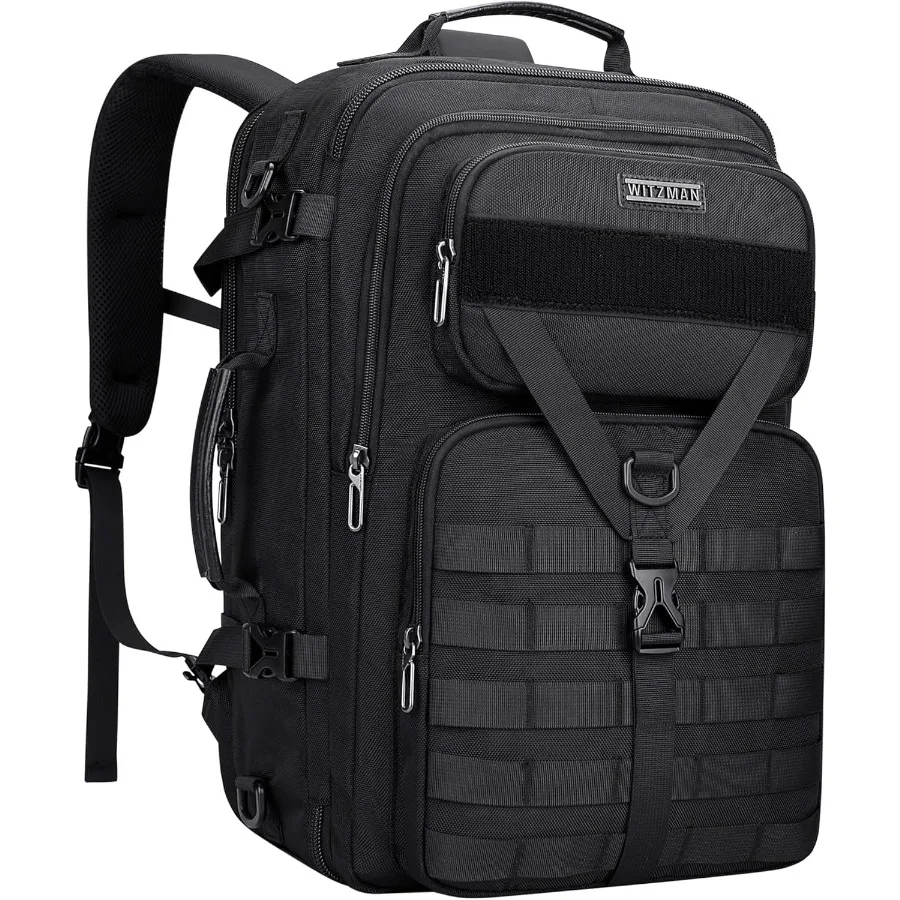 

Мужской дорожный рюкзак WITZMAN Carry On, большой трансформируемый рюкзак для ноутбука 45 л, 17 дюймов, сумка 3 в 1, одобренная авиакомпанией B688