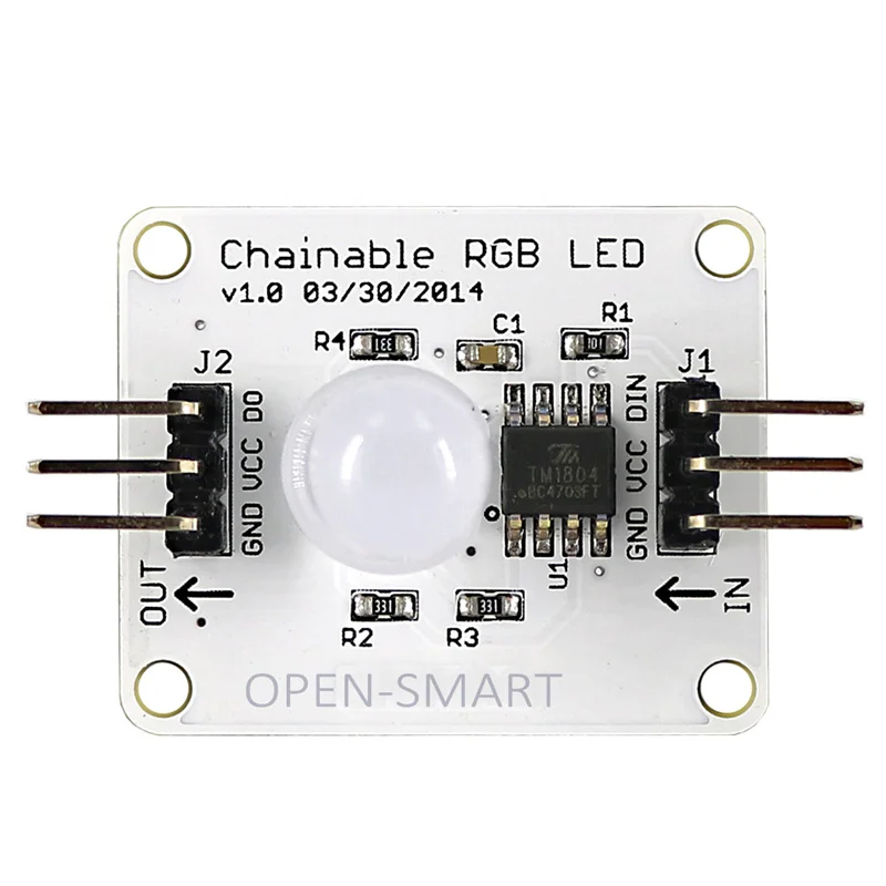 Multi-Color RGB Full-Color LED Light Display Module, 8mm High Brightness, Foggy Can Be Connected in Series