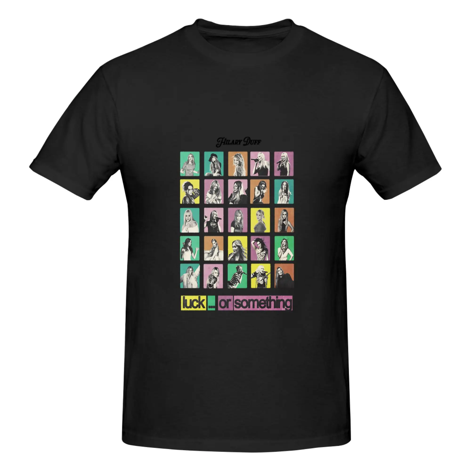 Funny Hilary Duff - Luck    Or Something  Men's Printed T-Shirt Unisex T shirtSport Women