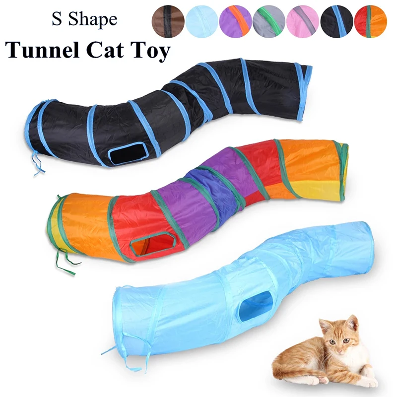 30 Style Pet Cat Tunnel Toys Foldable Kitty Training Interactive Fun Toy for Cats Rabbit Animal Play Tunnel Tube