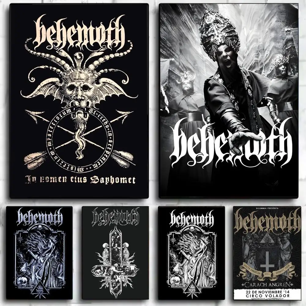 Black Metal Heavy Band B-Behemoths Poster, Wandkunstdruck, Poster, dekoratives Wandbild, Heimdekoration, Geschenk, ungerahmt