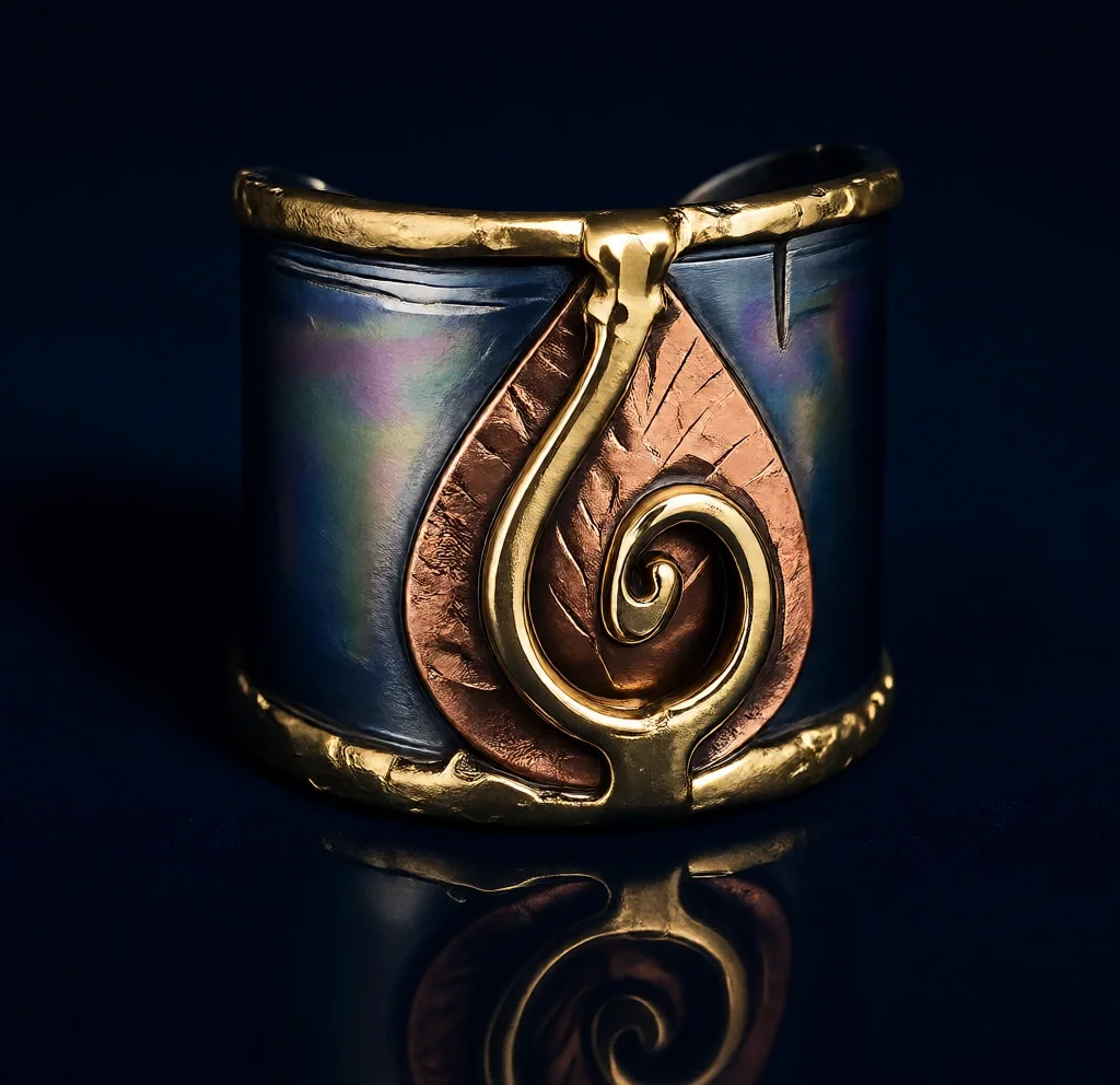 

Кольцо-манжета из смешанного металла для повседневного стиля