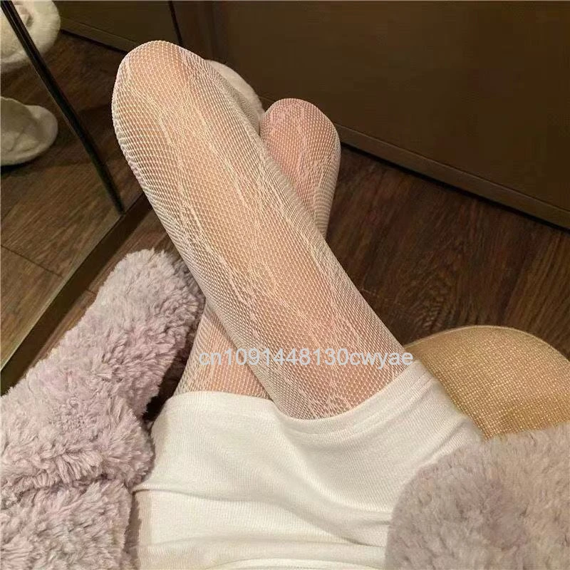 Sexy GG tights luxury women black white tights transparent thin Y2K stockings party club medias socks