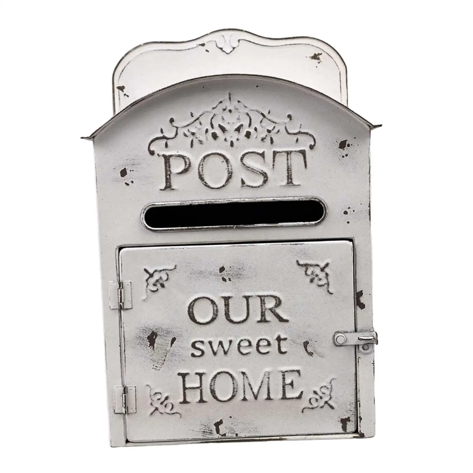 Wall Mount Mailbox Vintage Design Quick Installation Sturdy Multifunctional Courtyard Hanging Creative 25x13.5x40cm Post Box