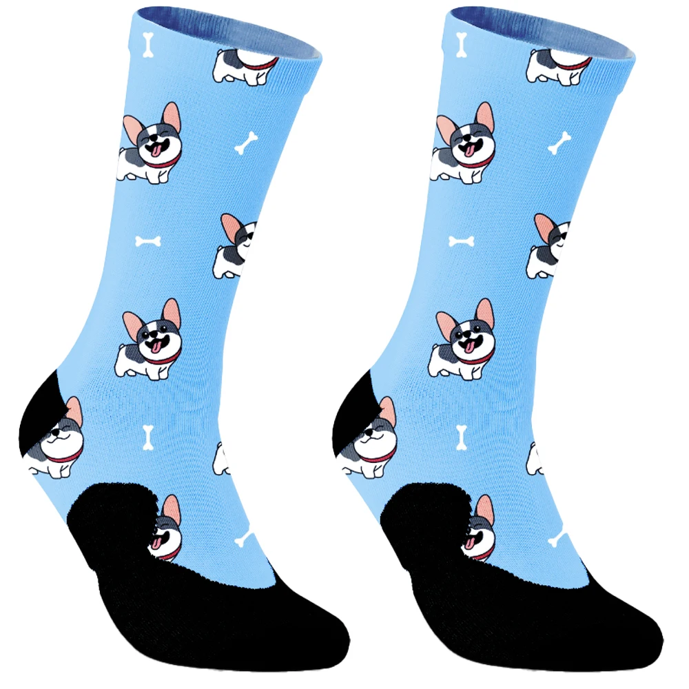 

Разноцветные мужские хлопковые носки среднего и высокого размера серии животных 2025 года, модные носки с героями мультфильмов «Акула Коала»