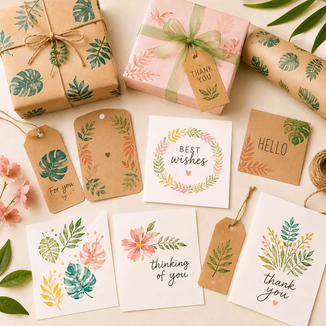 60Pcs Leaf Stencils, Reusable PET Craft Templates