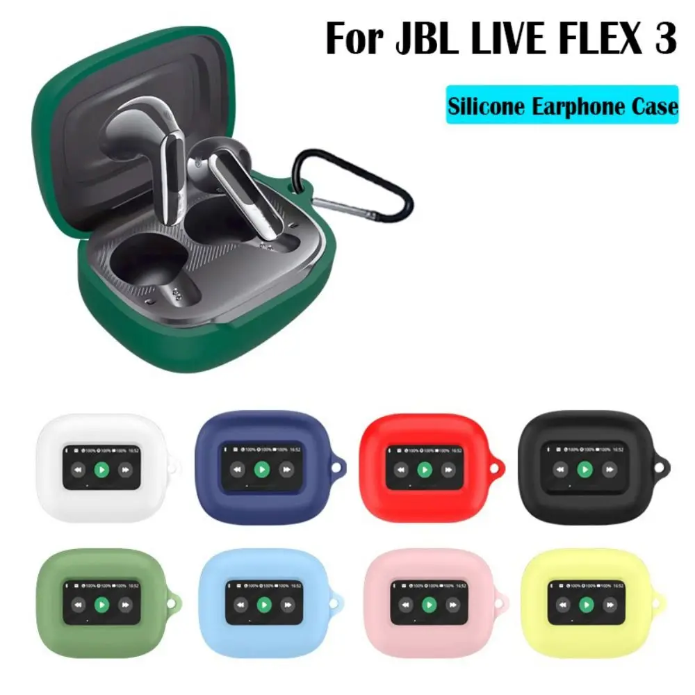 Silicone Earphone Case Anti Drop Shockproof Bluetooth Headphone Protective Cover Dustproof Anti Scratch for JBL Live Flex 3