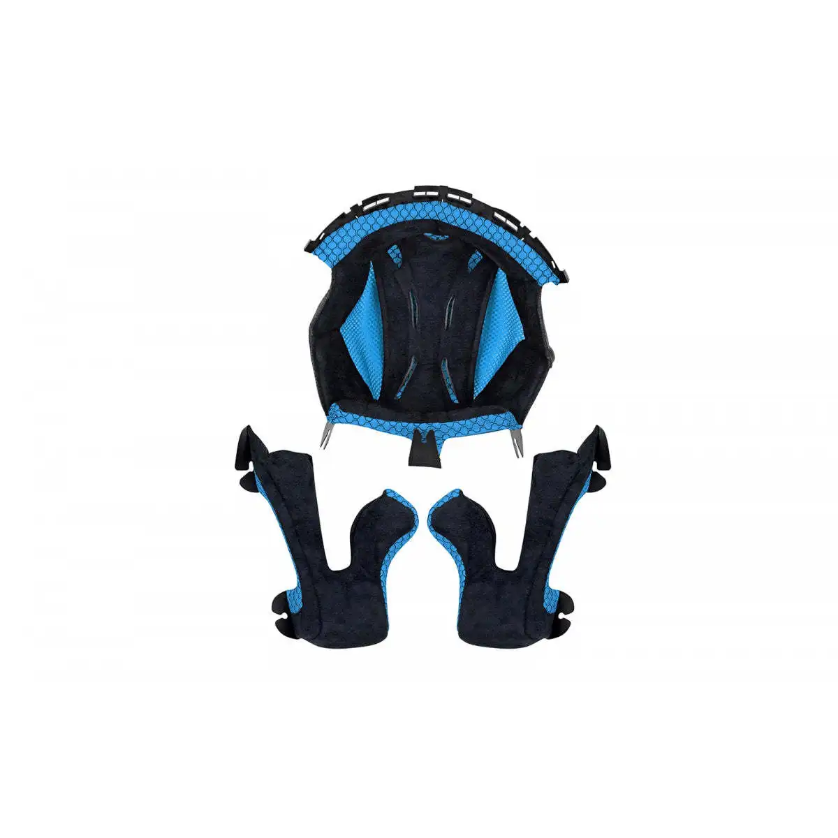 Agate blue motorcycle off-road helmet accessories, with headphones and cheek pads