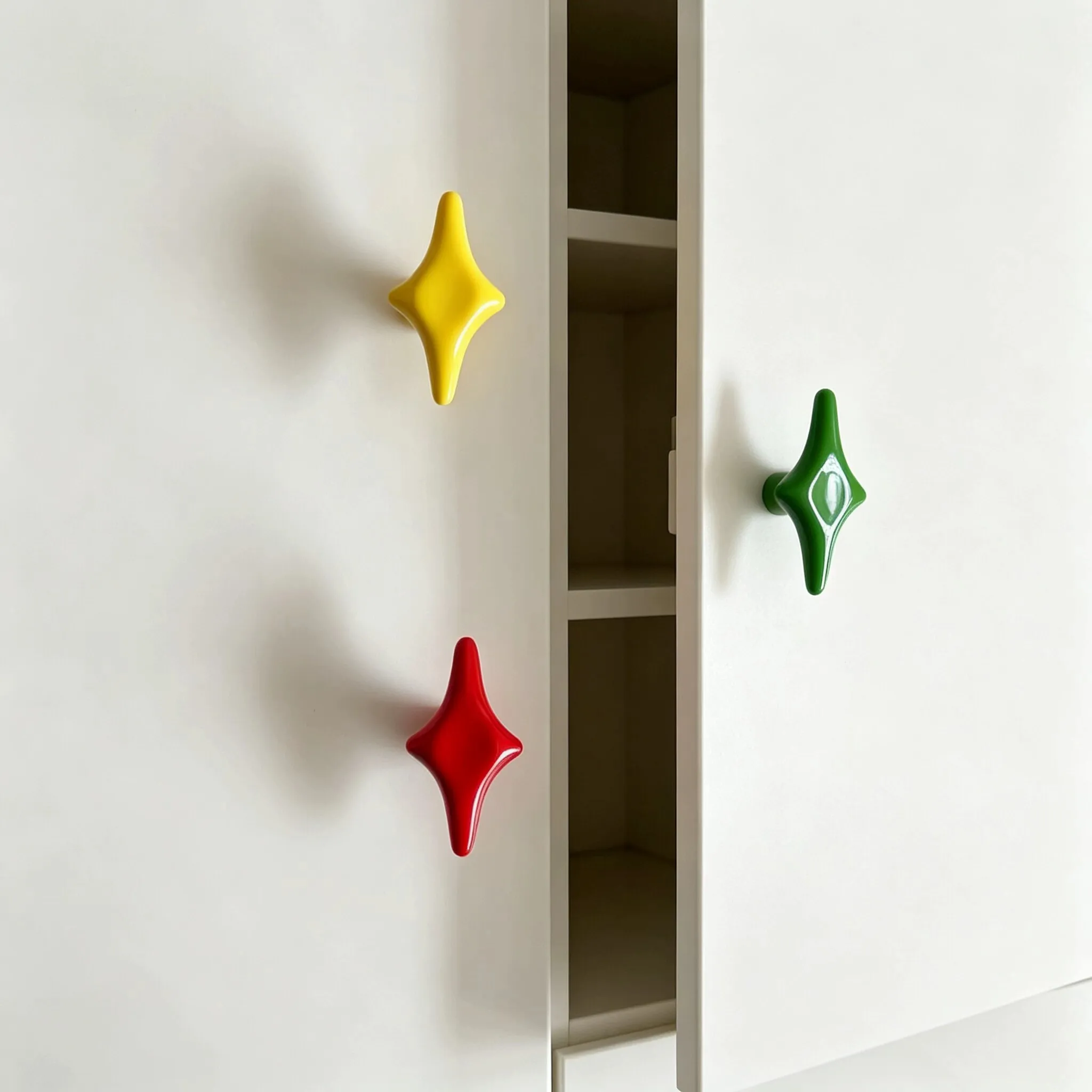 BCD-Minimalist Star Cabinet Pulls Wardrobe Handle Drawer Knobs Children's Room Color Simple Furniture Hardware Handle