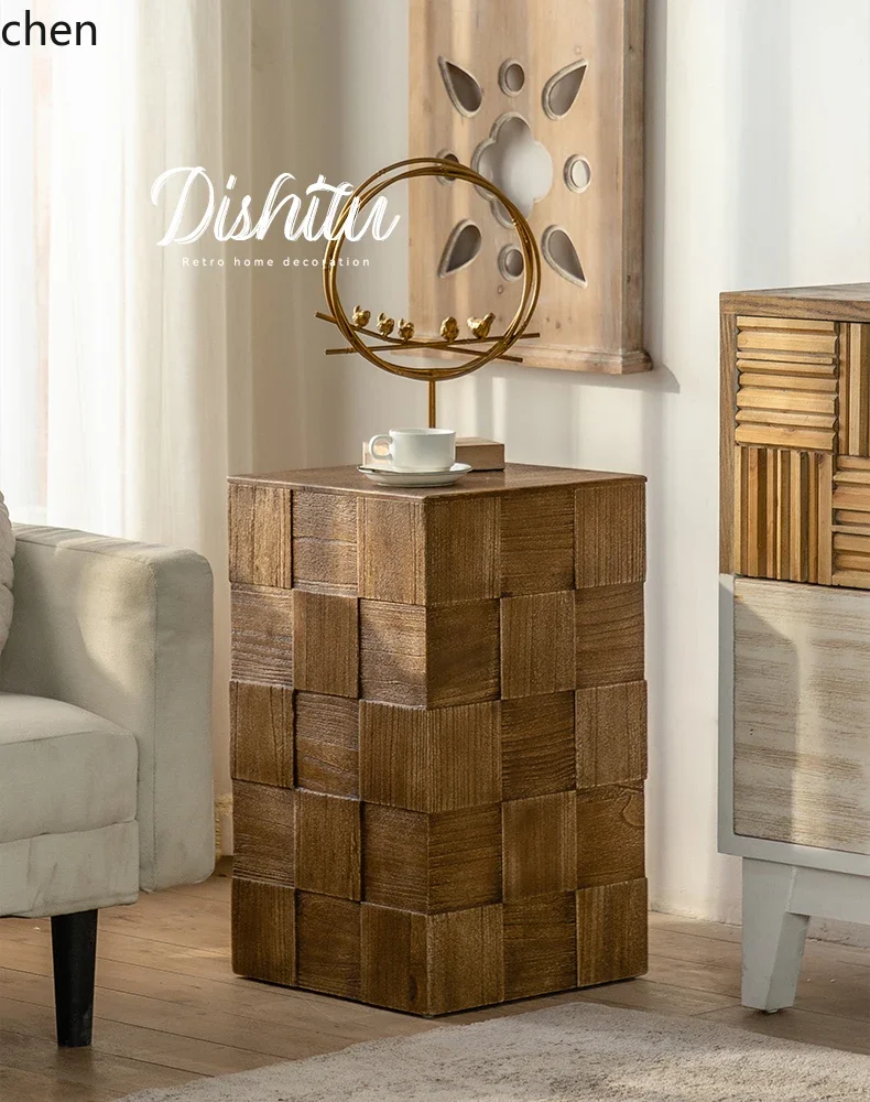 HT أريكة الجانب عدد قليل من شقة صغيرة غرفة المعيشة تخزين طاولة القهوة B & B غرفة نوم الفندق طاولة السرير #6