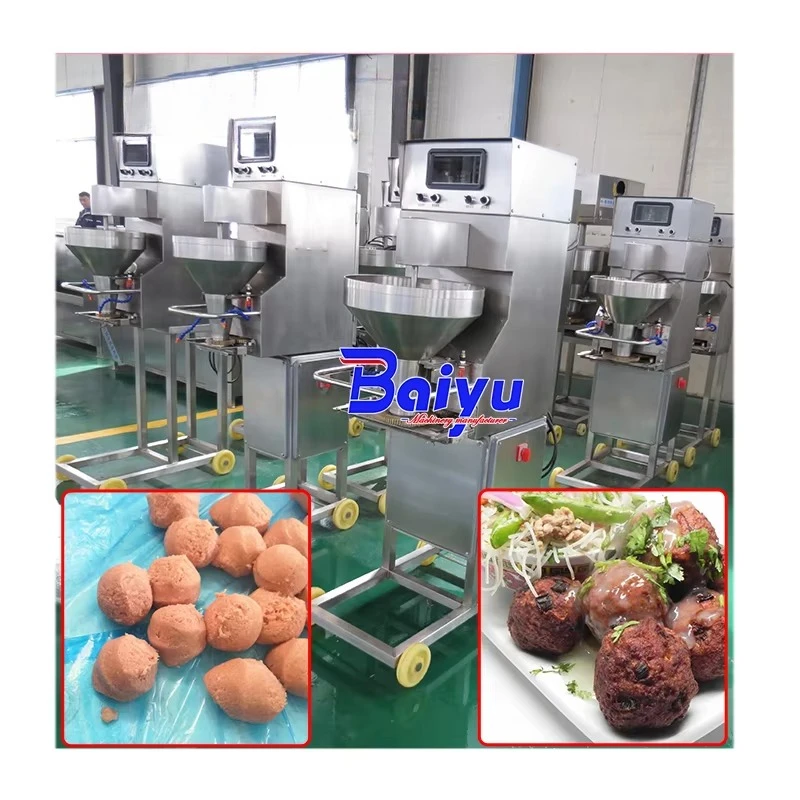 

Baiyu Automatic Fish And Meatball Maker Machine With Motor As Core Component For Ball Making