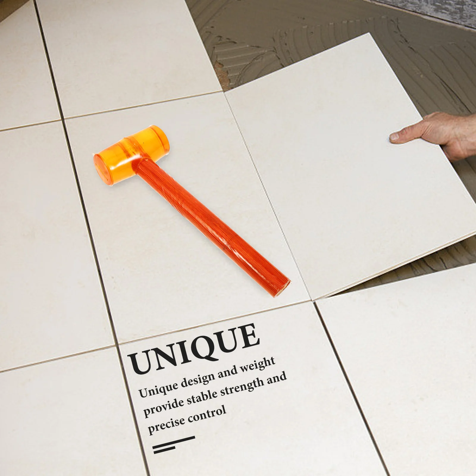

Rubber Head Mallet Flooring Installation Hammer Tile Wood Handle Non-Slip Shock Absorbing For Home Decoration Woodworking Tools