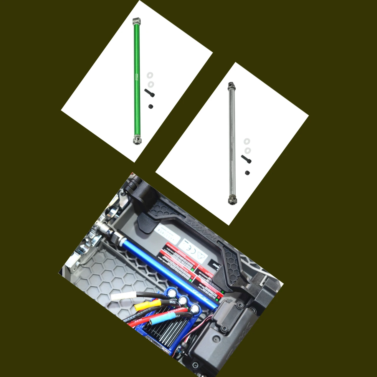 

Центральный приводной вал GPM из нержавеющей стали + алюминия для TRAXXAS 1/10 Rustler 4X4 VXL 6765 + 6888