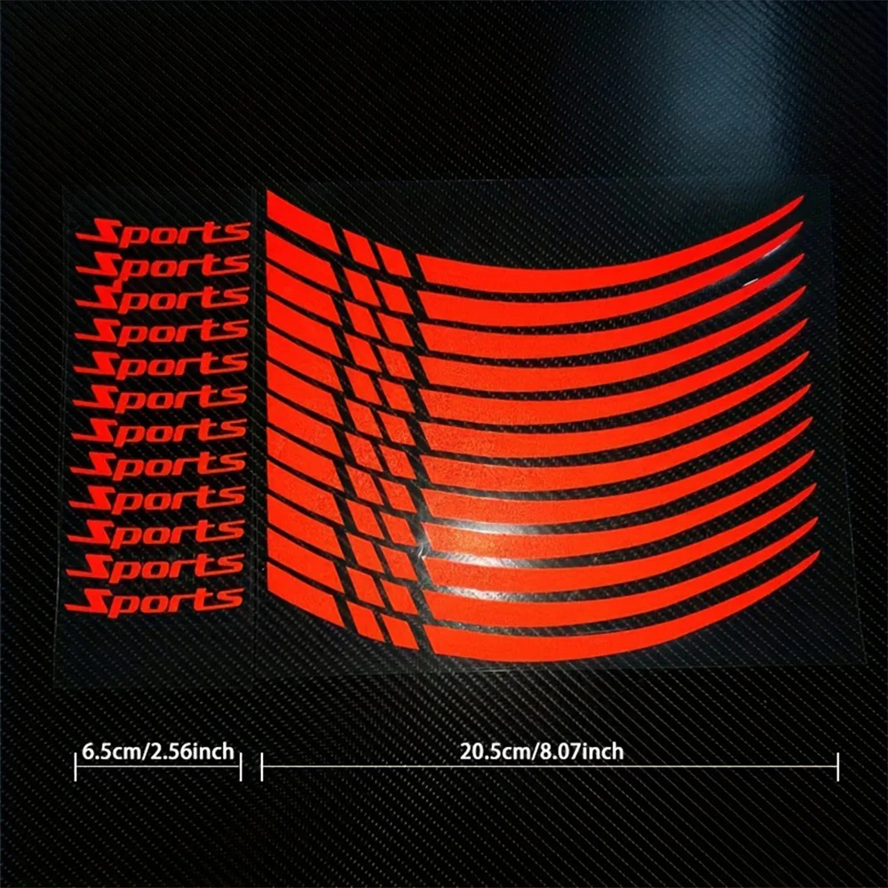 18 "19" 20 "21" Motorfiets Auto Velg Streep Wiel Decal Tape Sticker Sport wiel Decals Racefiets Reflecterende Sticker