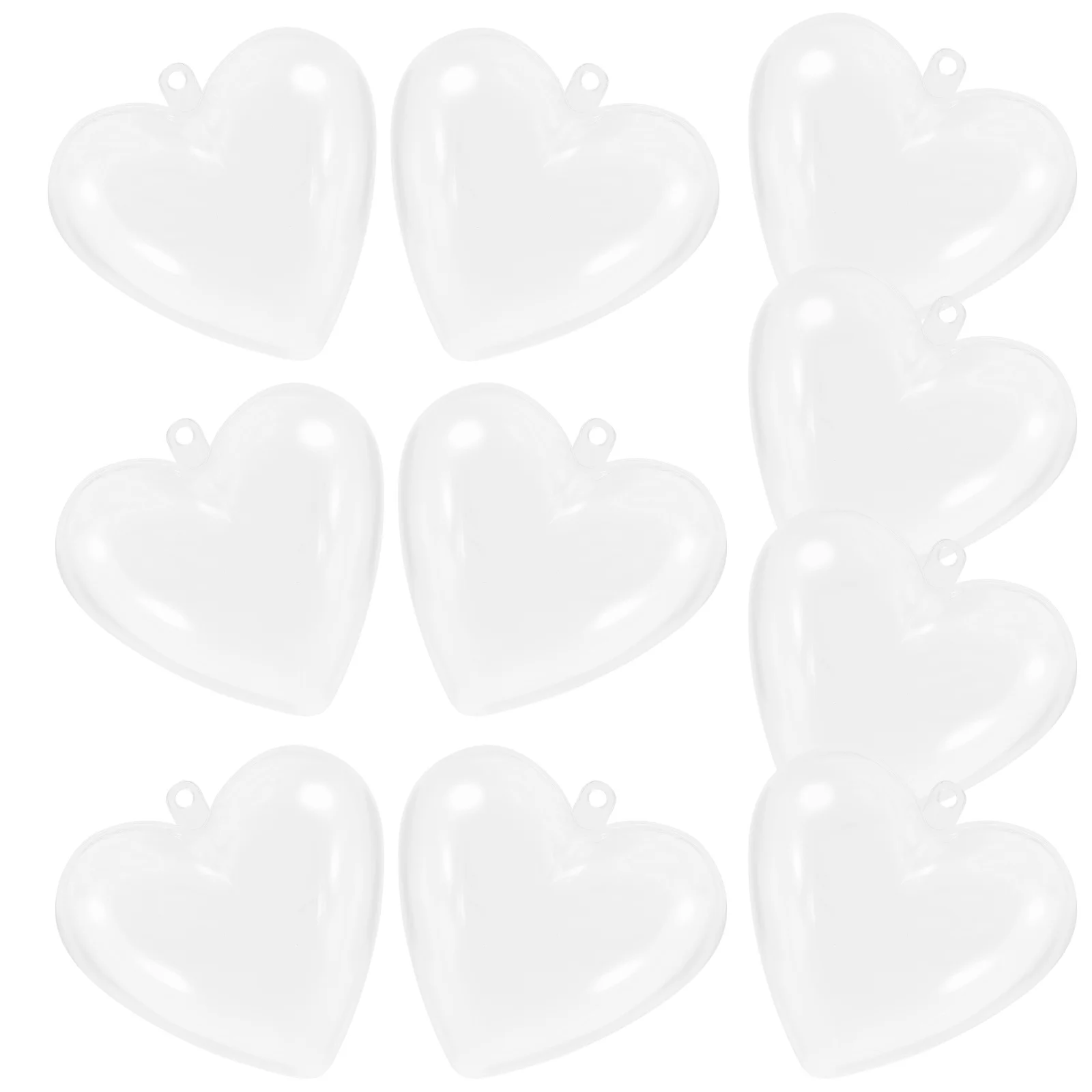 

Fillable Heart Shaped Plastic Ball Hanging Ornament DIY Craft Pendant for Christmas Wedding Bath Mold Decor Valentine Gift