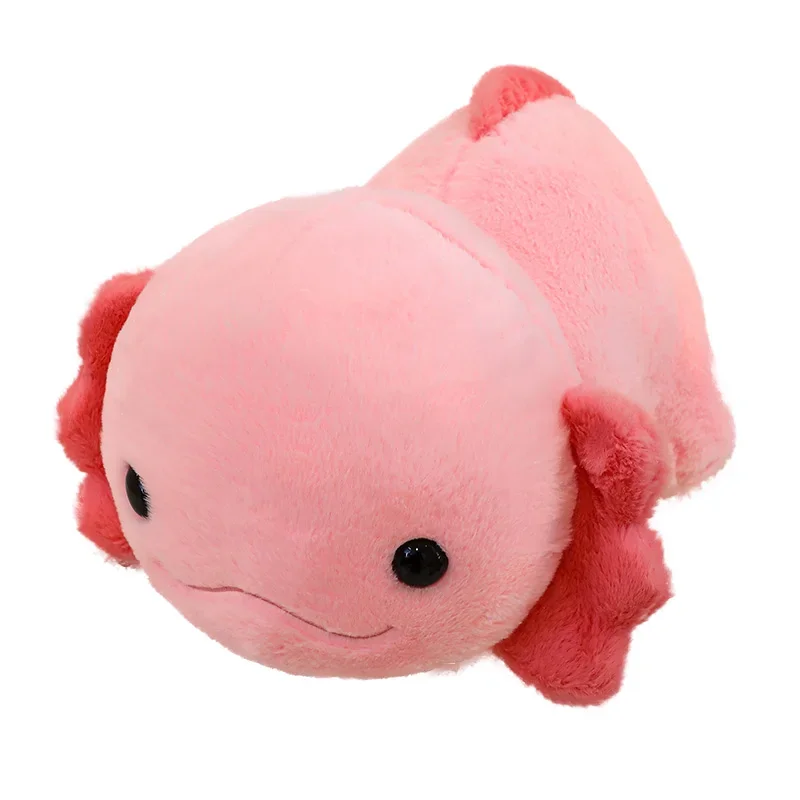 45/60cm Rosa Newt juguete de peluche relleno lindo Axolotl salamandra peluda largo pez de peluche apaciguador almohada larga cojín niños regalo divertido