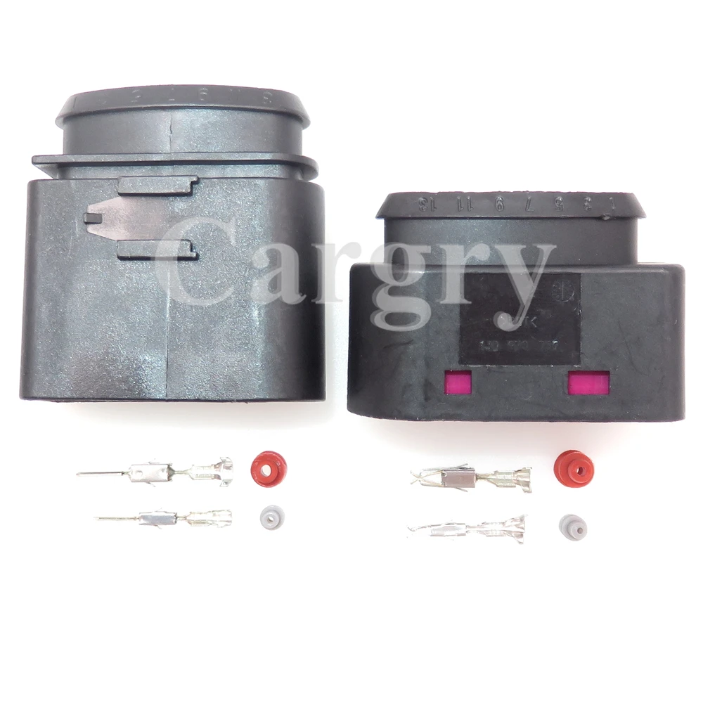 1 Set 14P 1J0973837 AC Assembly Auto Male Female Docking Waterproof Socket For Audi VW Car LED Headlights Hybrid Plug 1J0973737