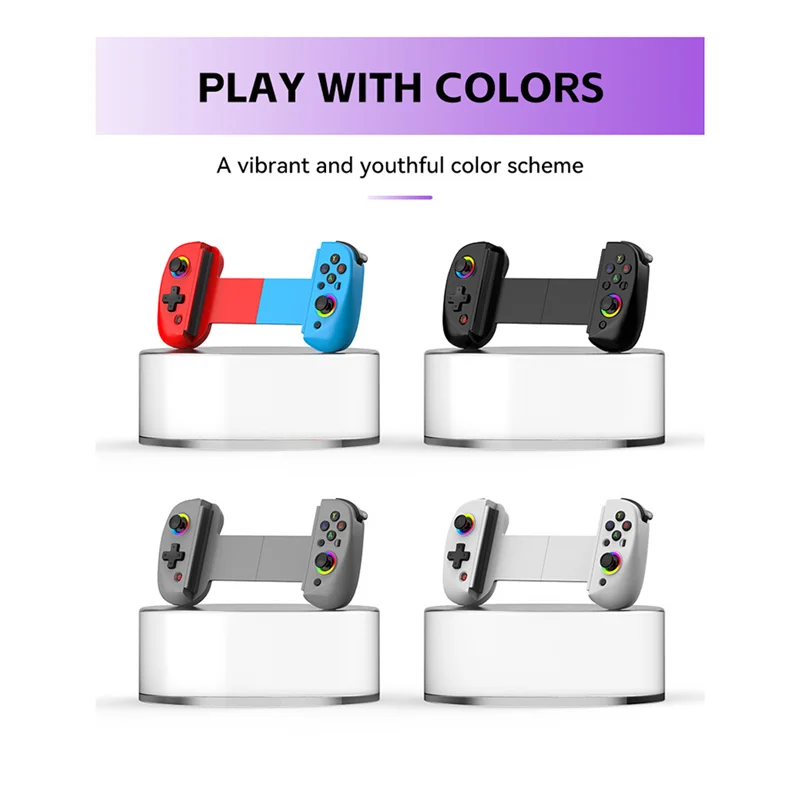 A96T D8 Mobile Stretch With Light Gamepad For Dual Hall Wireless Bluetooth PC Tablet Switch Body Vibration Grip