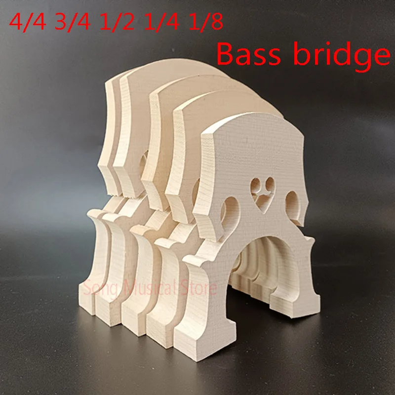 WtSFWf one pc 4/4 3/4 1/2 1/4 1/8 double bass Maple horse bridge big bass bridge code a lot in stock bass accessaries