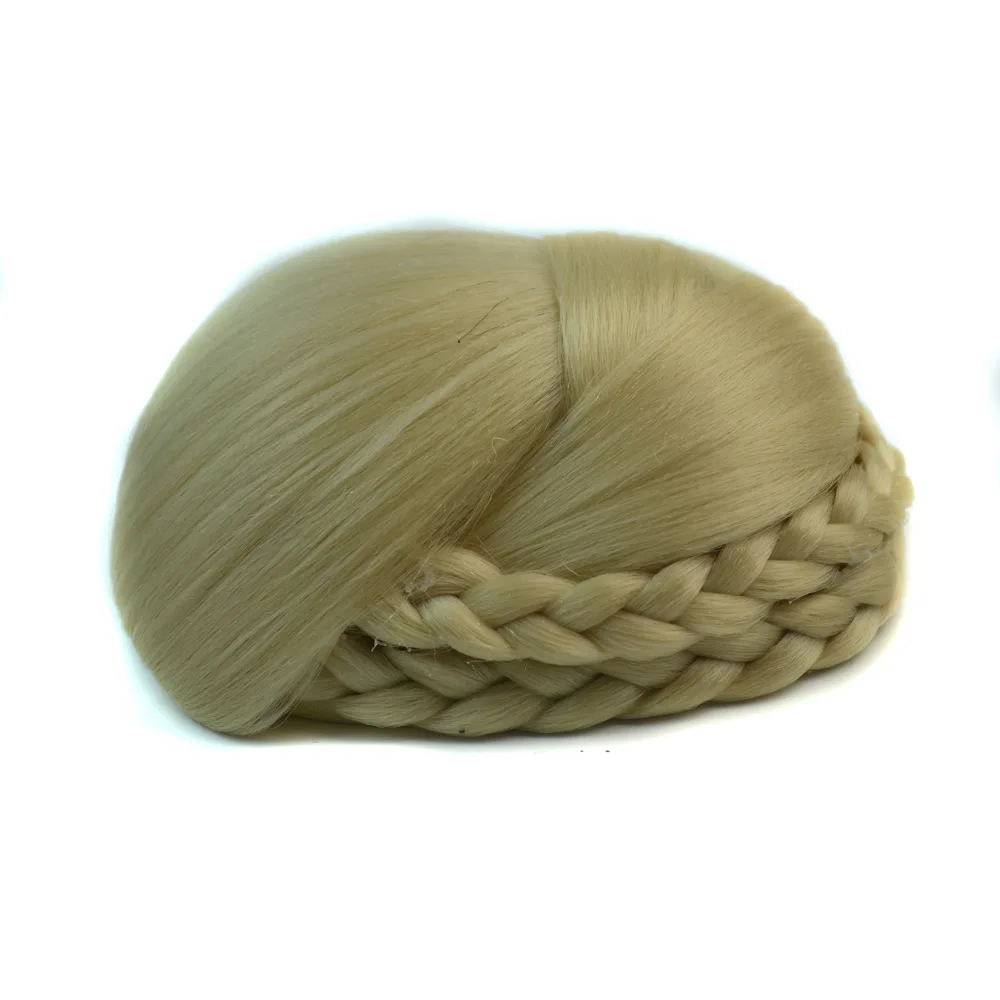 Europa e américa novo retro peruca de cabelo bun feminino antigo 6 cores trançado clip em noiva chignon hairpiece acessórios