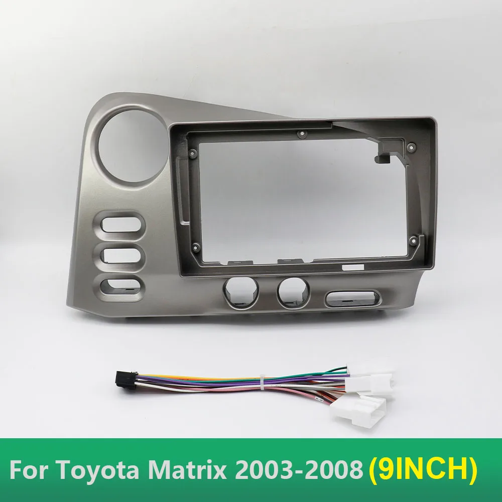 9 Inch Car Frame Fascia Adapter Android Radio Dash Fitting Panel Kit For Toyota Matrix 2 E140 Pontiac Vibe