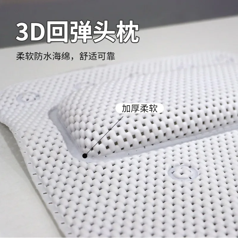 SPA Neck Bath Cushion Full Body Bath Tub Pillow Non-Slip Spa Bathtub Mat Mattress Pad Super Thick Breathable 3D Mesh Layers