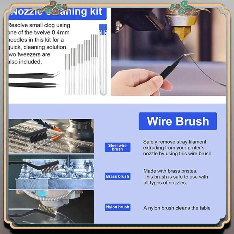 Outils de polissage d'imprimante A46M-3D, Kit d'outils d'impression 3D pour la finition du modèle 3D, grattoir de coupe de fichiers