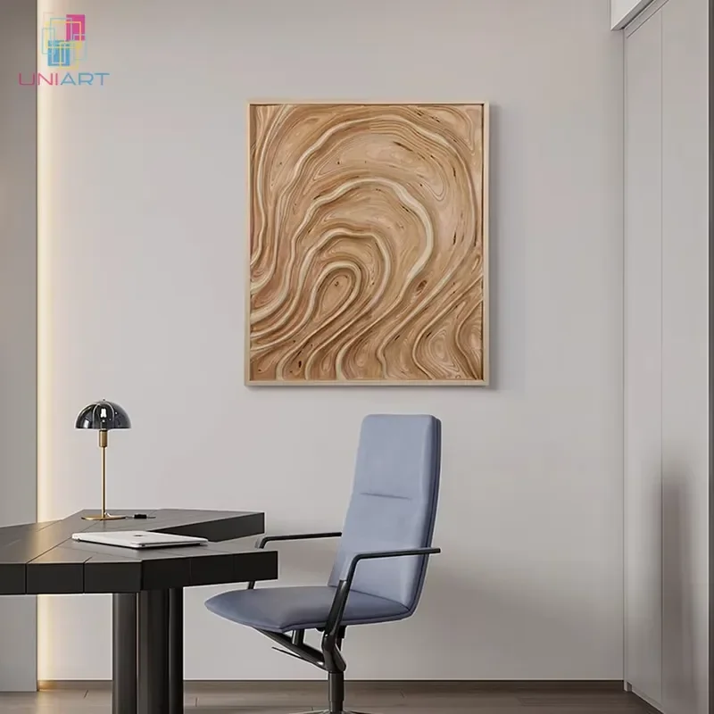 Hotel Artistic Wooden Art Sculpture Wall Deco Handmade Nordic Geometric 3D Relief Wood Art Wabi-Sabi Carved Wood Wall Art 6