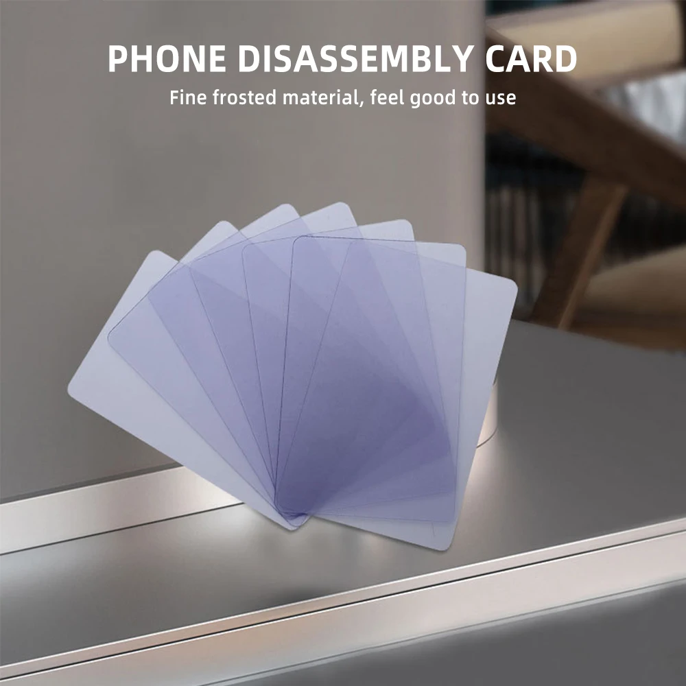 10 pezzi di carta di smontaggio superficie curva Display Screen Remover sottile carta dura per lo smantellamento del biglietto da visita