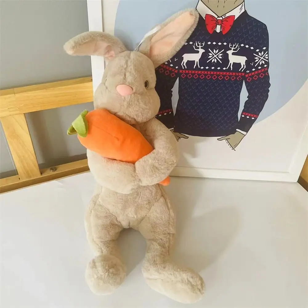 Weihnachtsgeschenk Sitzende Hase Kaninchen Plüschtiere Simulation Umarmung Karotte Gefüllte Kaninchen Puppe Stofftier Wohnzimmer Dekor