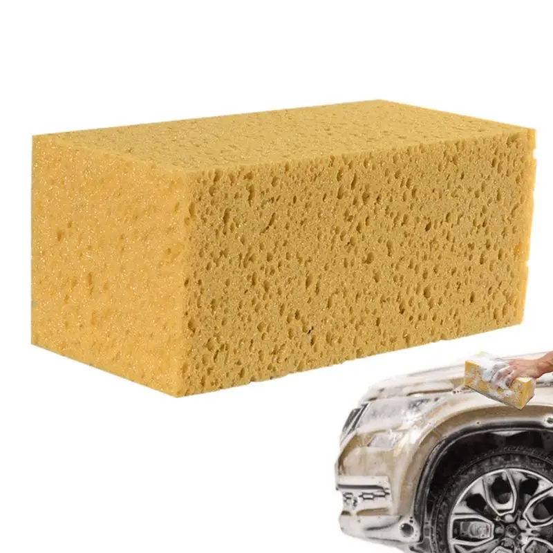 Car Wash Sponge Extra Large Cleaning Honeycomb Coral Car Yellow Thick Soft Sponge Block Car Supplie Auto Wash Tools Absorbent