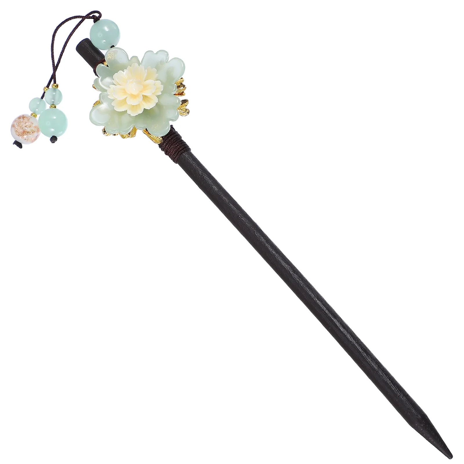 

Ancient Customs Hairpin H made Chopstick Vintage Headdress Bun Clip Cosplay Wedding Flower Shape Delicate Headpiece iental Style