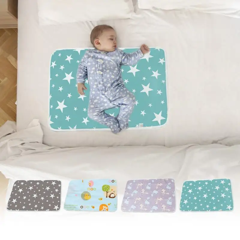 

Baby Diaper Changing Mat 19x 27inch Soft Cotton Large Diaper Changer Newborn Waterproof Pads Mattress Floor Play Mats