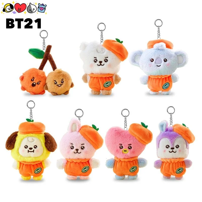 

Cute BT21 Series New Sweet Creative Cartoon Plush Doll Decorative Pendant Fashionable Versatile Portable Keychain Holiday Gift