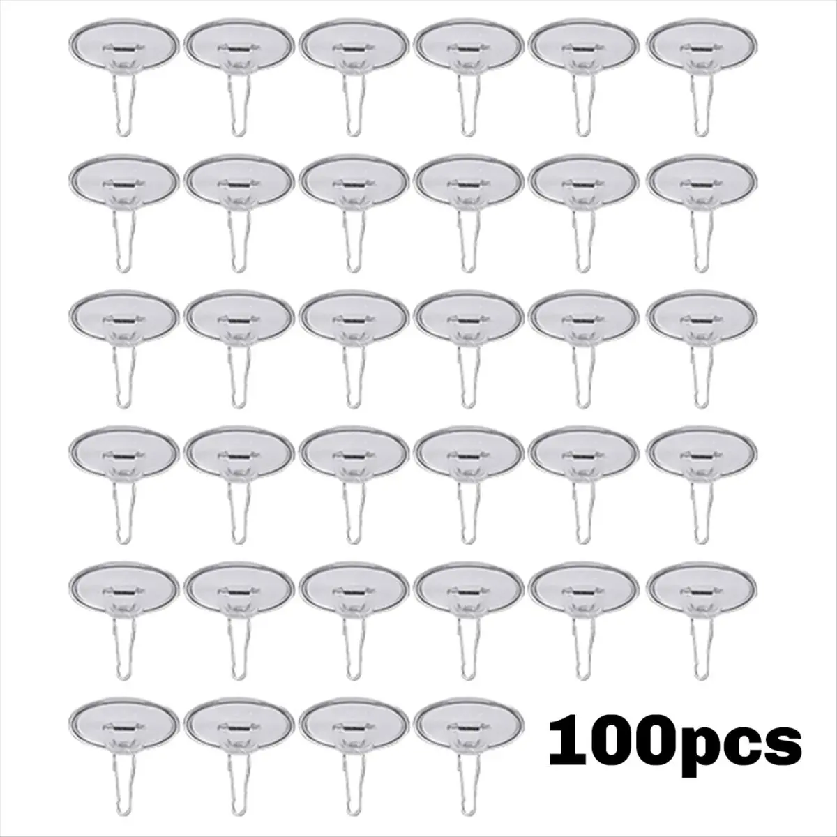 A63K& 100Pack Ceiling Hooks Adhesive Removable Wall Hanger, 2cm Disc Sticky Ceiling Hooks for Festival Wedding Christmas Decor