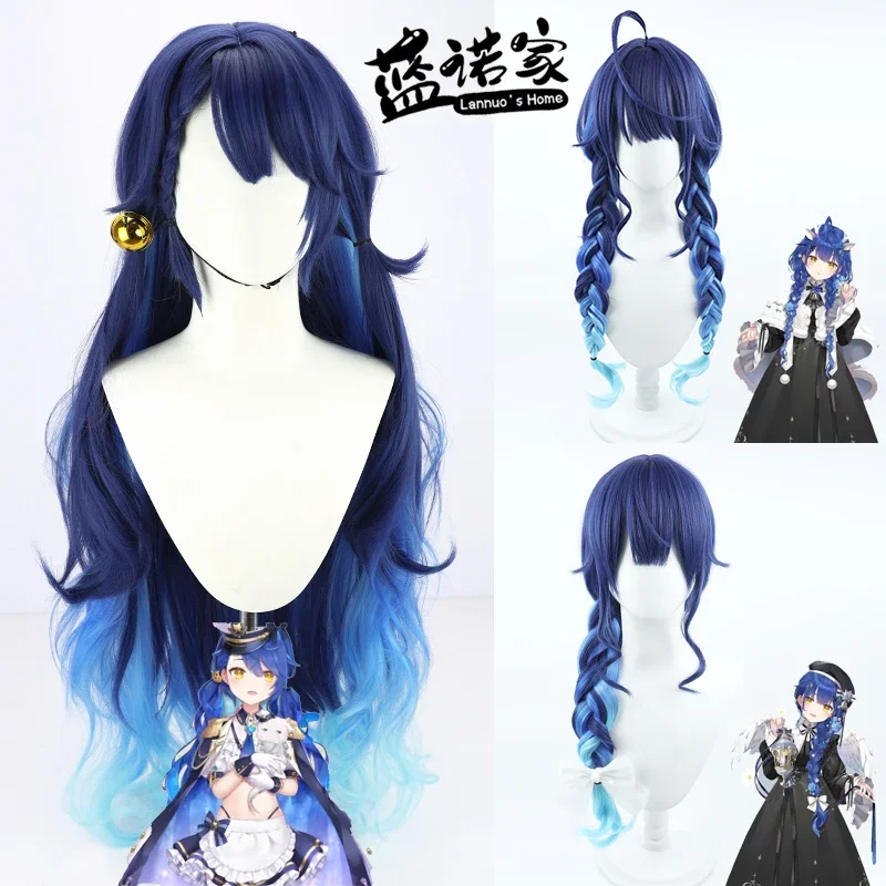 NIJISANJI VTuber Amamiya Kokoro Military Cosplay Wig Virtual Anime Roleplay Party Costume Prop Synthetic Hair
