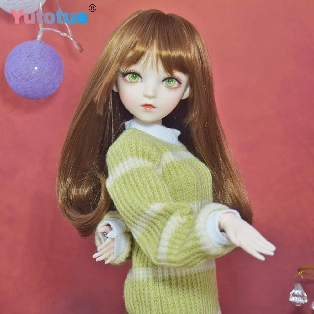 YUTOTUE 1/3 BJD Doll 60cm Height Girl Doll with Sweater Shoes Wigs Upgrade Makeup Full Set Kids Toy