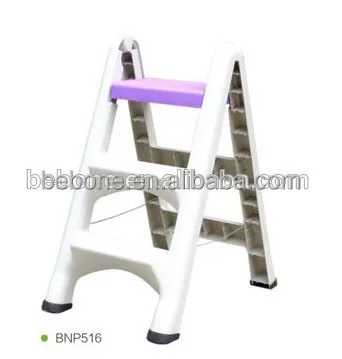 plastic folding 3 step stool HIGH PLASTIC FOLD STEP STOOL