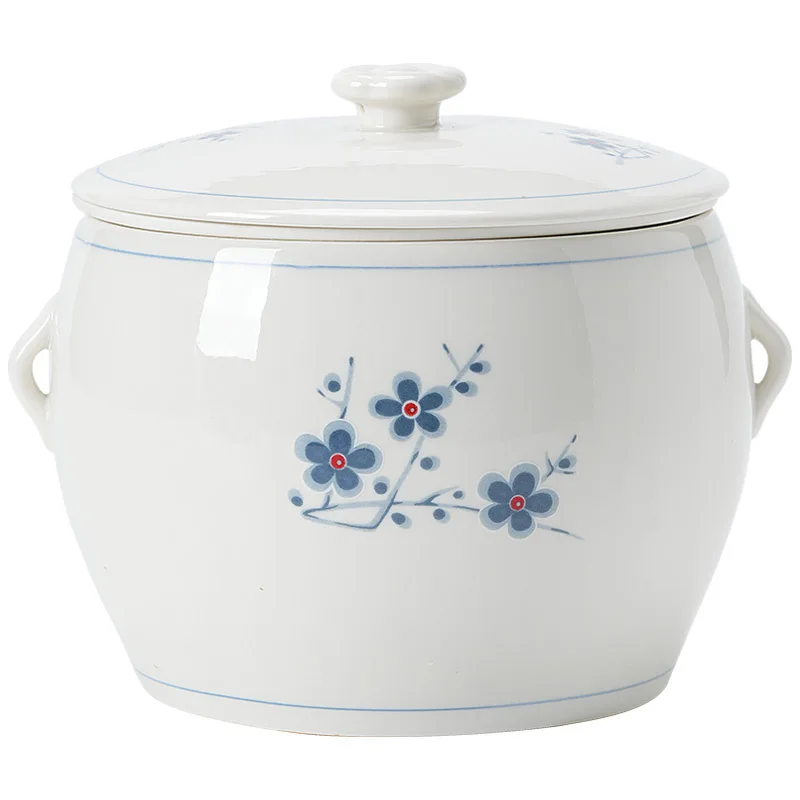 Overflow Soup Large Duck Soup Drip Pot Kitchen Ceramic Water-resistant Stew Pot Inner Pot with Holes Unfiltered Small Soup Cup