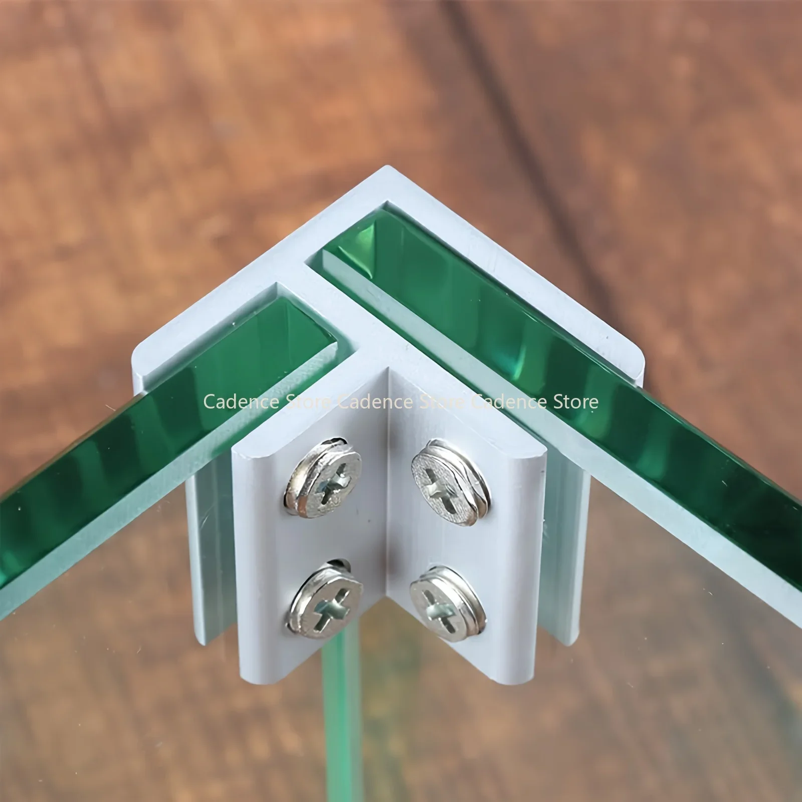 8PCS Adjustable Al T-Type Glass Clamp for 4-8mm w/3-Side Clamps, Heavy Duty Bracket for Kitchen Balcony Guardrail Hardware‌