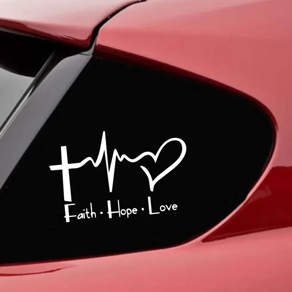 Car Stickers Faith Hope Love Car Motorcycles Auto Decoration Reflective Waterproof BUY 2 SAVE HALF Custom Sticker15cm*9.6cm view 4