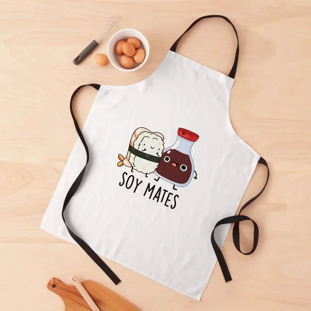 

Soy Mates Cute Soy Sauce Pun Apron Kitchen For Men For Kitchen Women Smock for hairdressing Apron