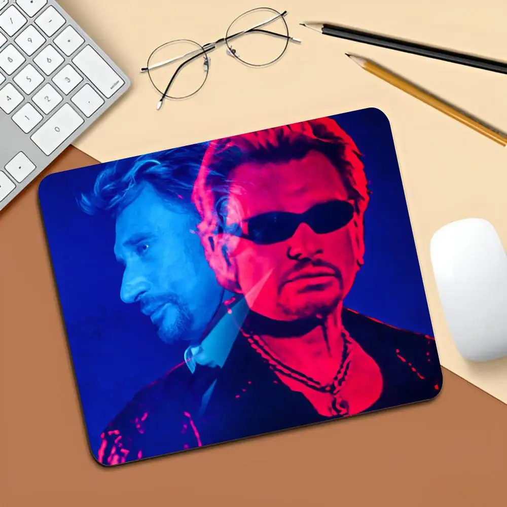 Johnny Hallyday Mouse Pad Gaming Laptops Keyboard Mat Deskmat Pc Accessories Desk Protector Mousepad Gamer Mats Anime Mause Pads