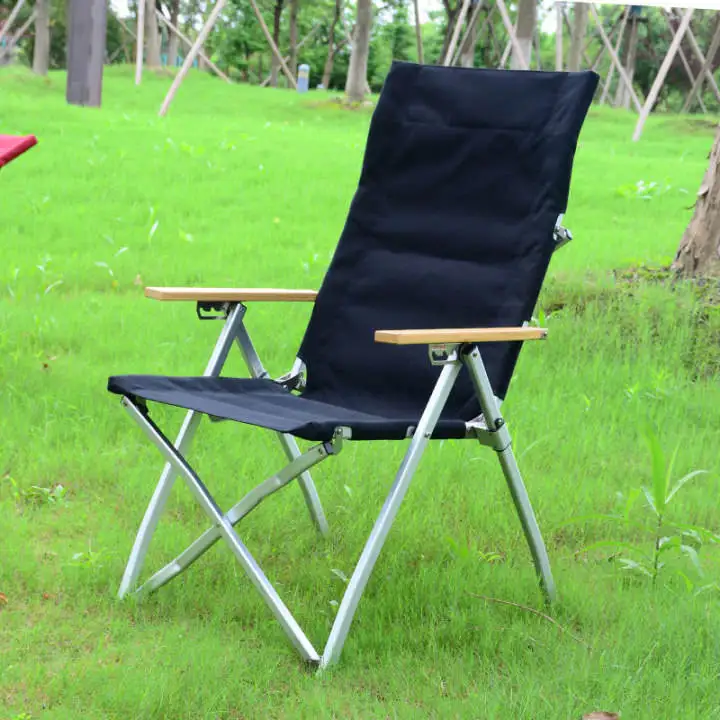 Wholesale new aluminum alloy folding leisure beach chair four adjustable lounge chair